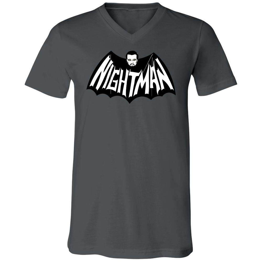 Unisex V-Neck T-Shirt - 5KA9E4HQ - Asphalt - 12