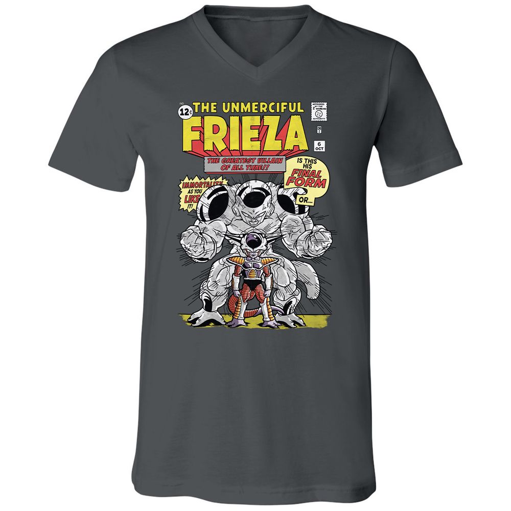 Unisex V-Neck T-Shirt - JEDVLBJT - Asphalt - 12