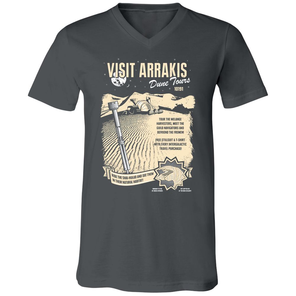 Unisex V-Neck T-Shirt - XM5NAZT2 - Asphalt - 12