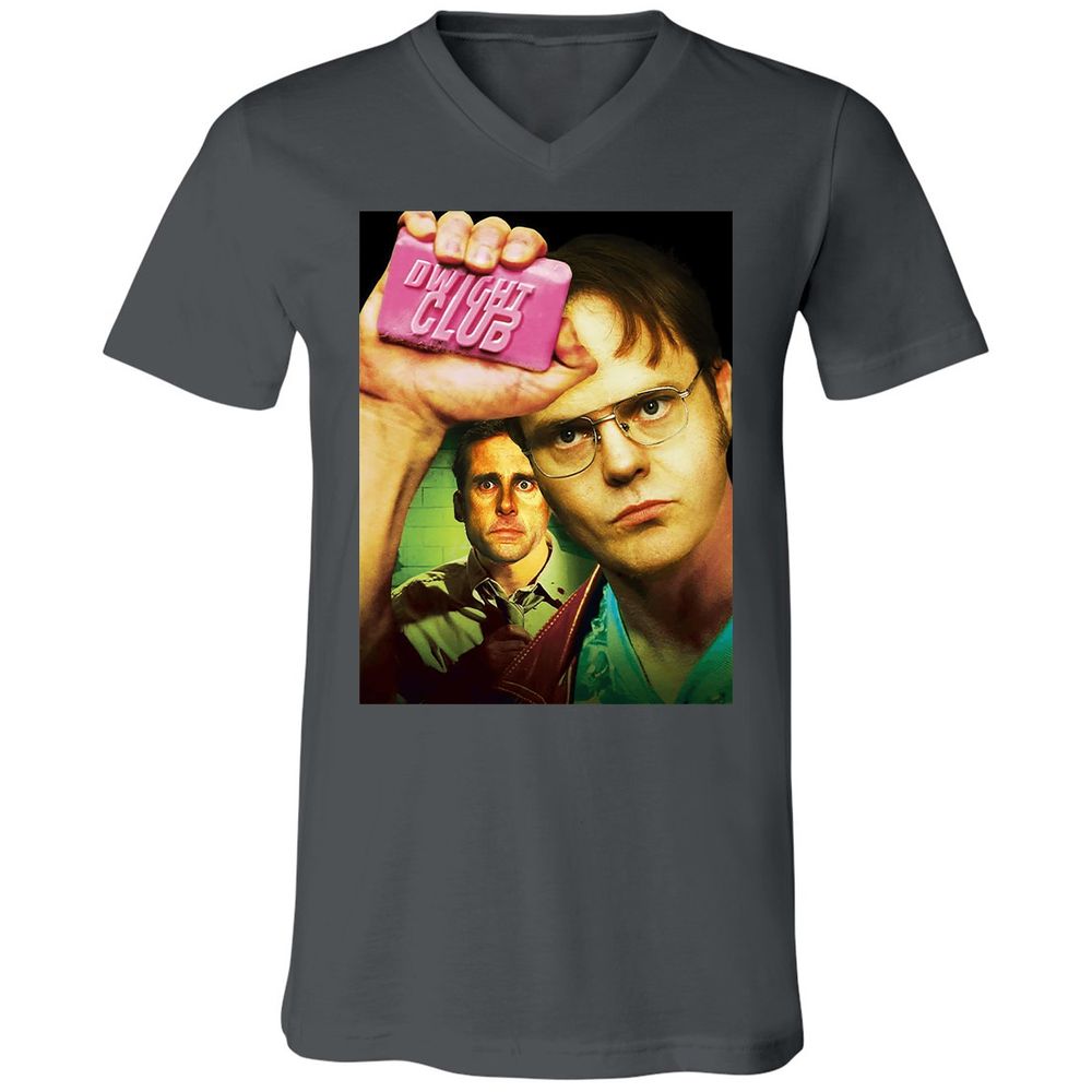 Unisex V-Neck T-Shirt - MZSRSNQJ - Asphalt - 12