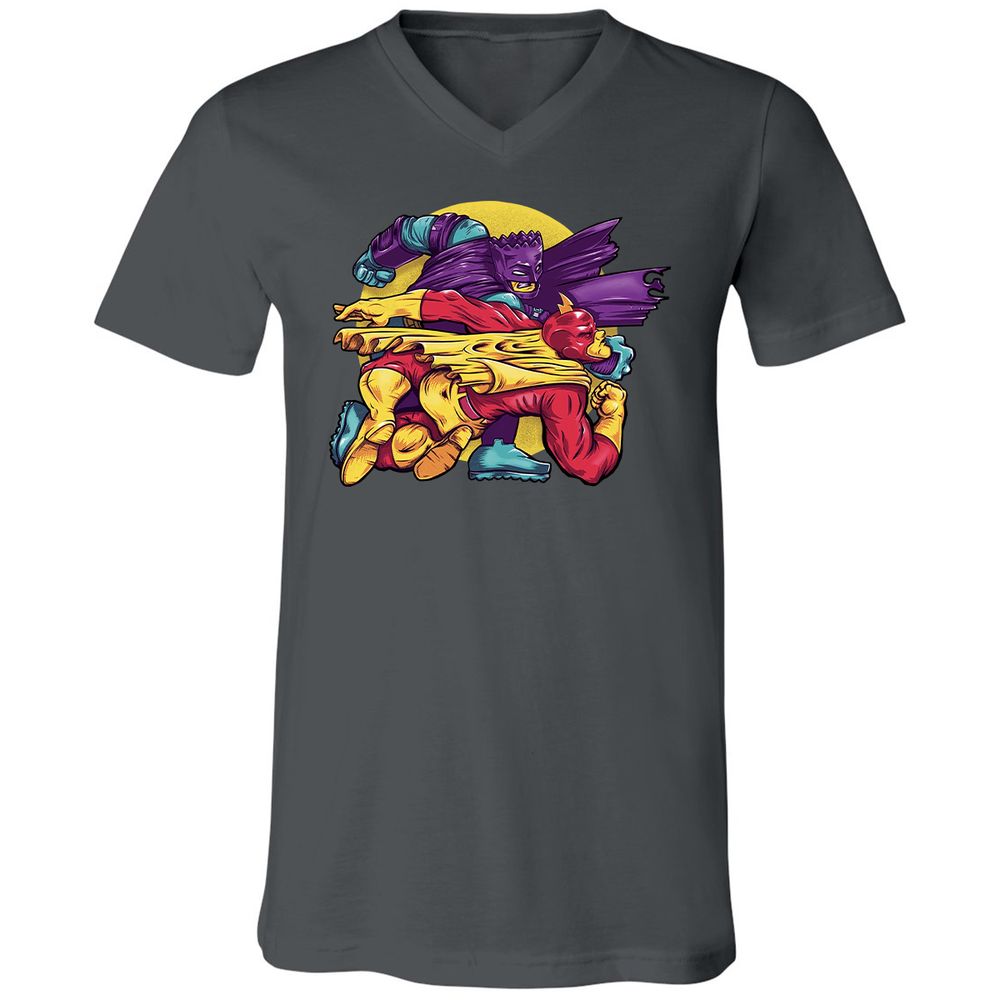 Unisex V-Neck T-Shirt - Y2S4BER6 - Asphalt - 12