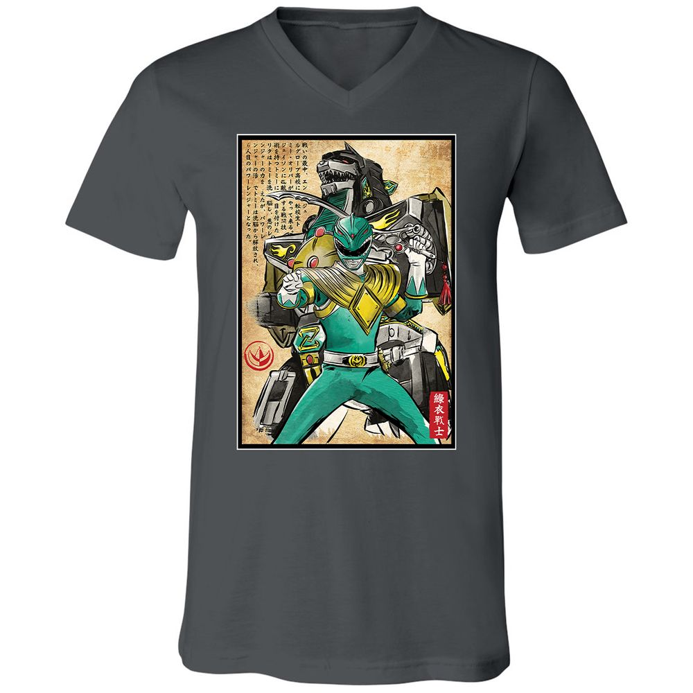 Unisex V-Neck T-Shirt - DZQ78WQ7 - Asphalt - 12