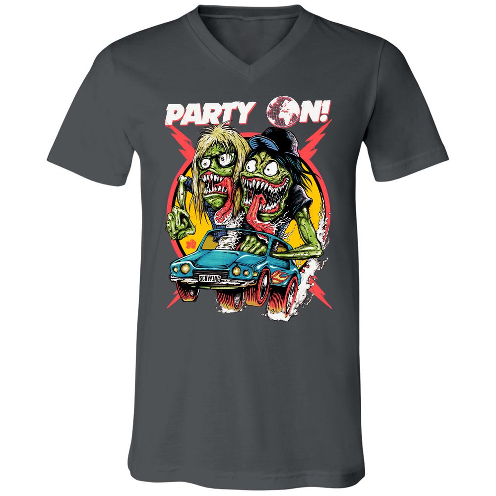 Unisex V-Neck T-Shirt - XLLB9NTX - Asphalt - 12