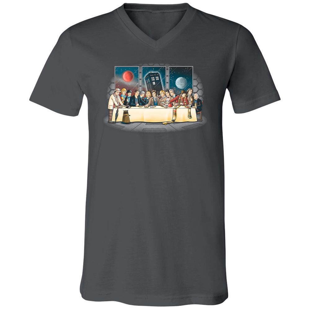 Unisex V-Neck T-Shirt - WQMY8651 - Asphalt - 12