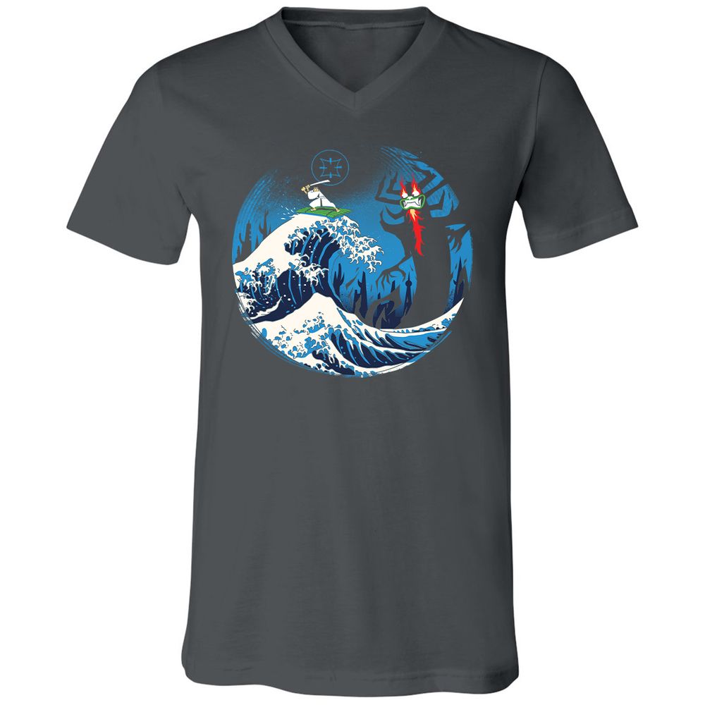 Unisex V-Neck T-Shirt - 4GNP7PWM - Asphalt - 12