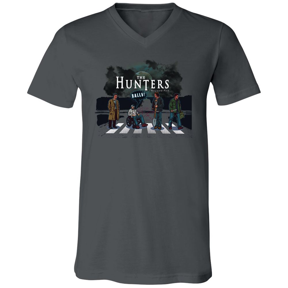 Unisex V-Neck T-Shirt - YZP69E7J - Asphalt - 12