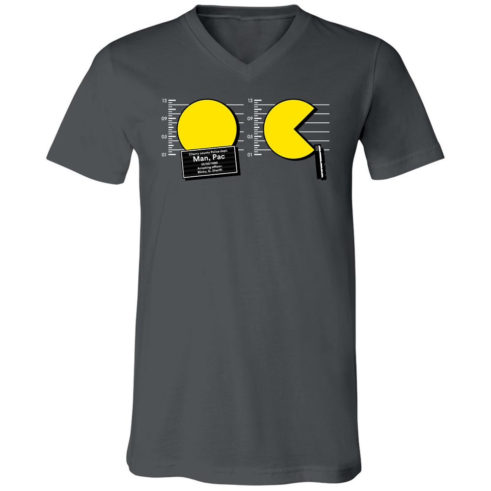 Unisex V-Neck T-Shirt - 8CE72UGG - Asphalt - 12
