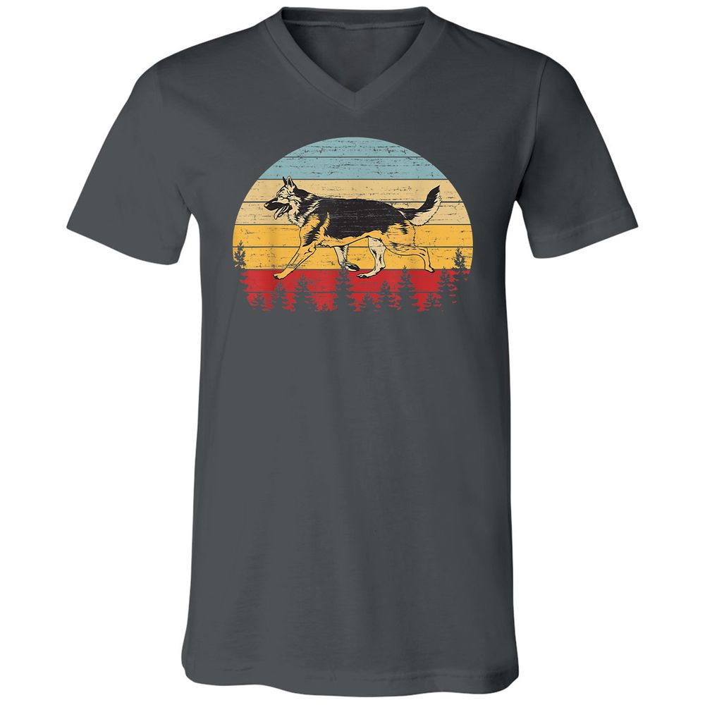 Unisex V-Neck T-Shirt - TK94UEH9 - Asphalt - 12
