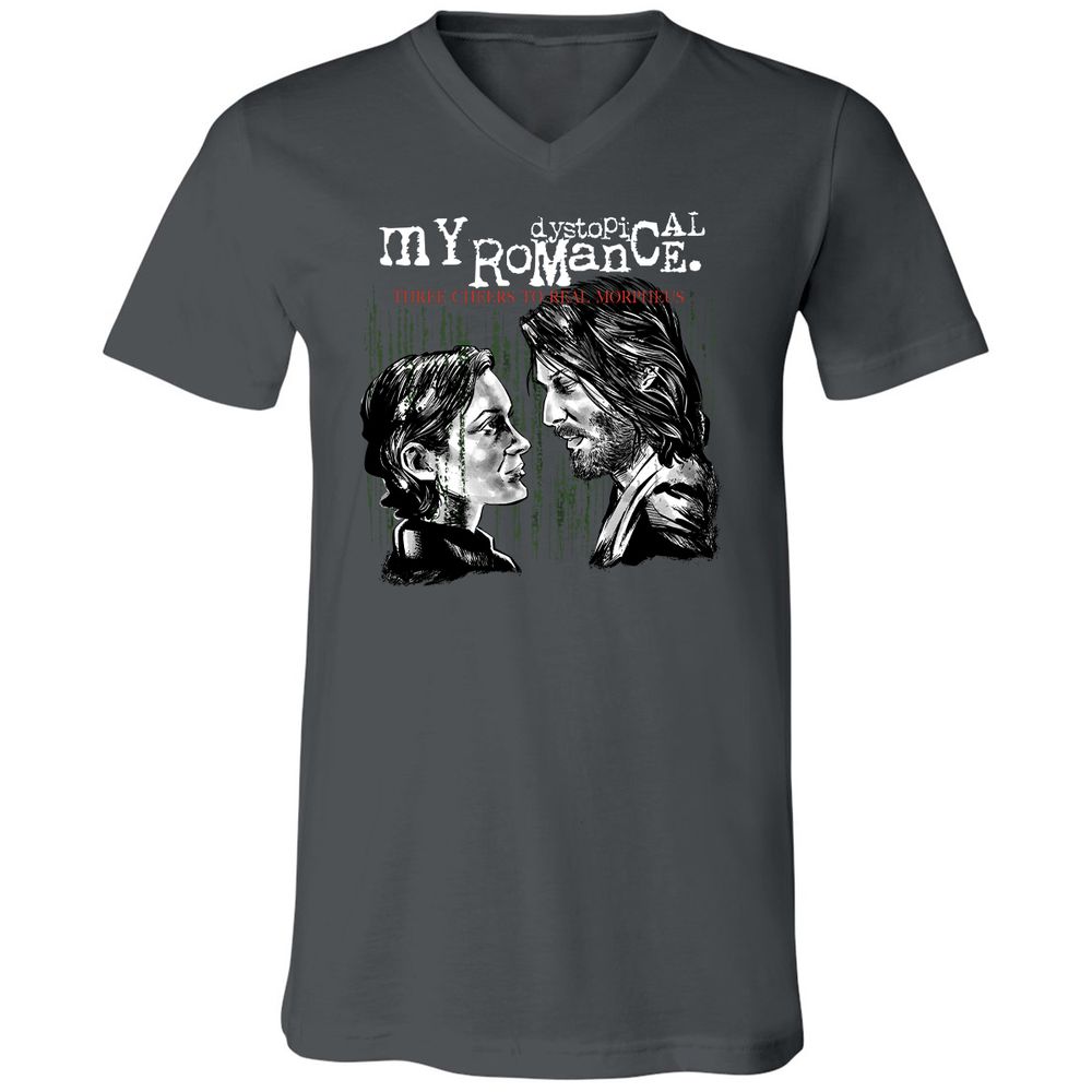 Unisex V-Neck T-Shirt - R7TR92ZB - Asphalt - 12