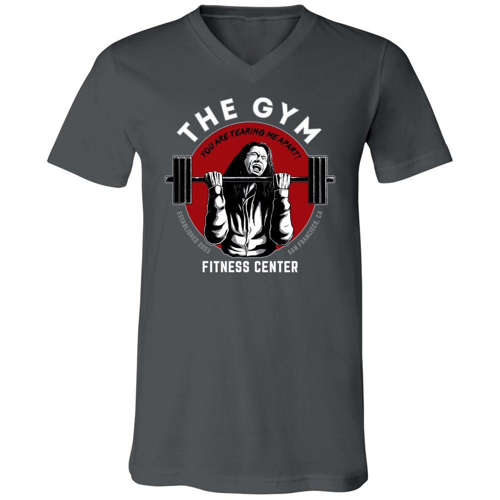 Unisex V-Neck T-Shirt - PWBKRNHX - Asphalt - 12