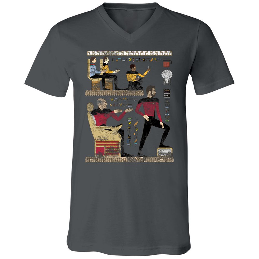 Unisex V-Neck T-Shirt - YCRNV8SV - Asphalt - 12