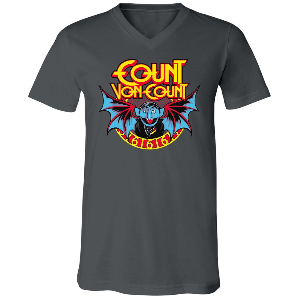Unisex V-Neck T-Shirt - 88PZ5G9U - Asphalt - 12