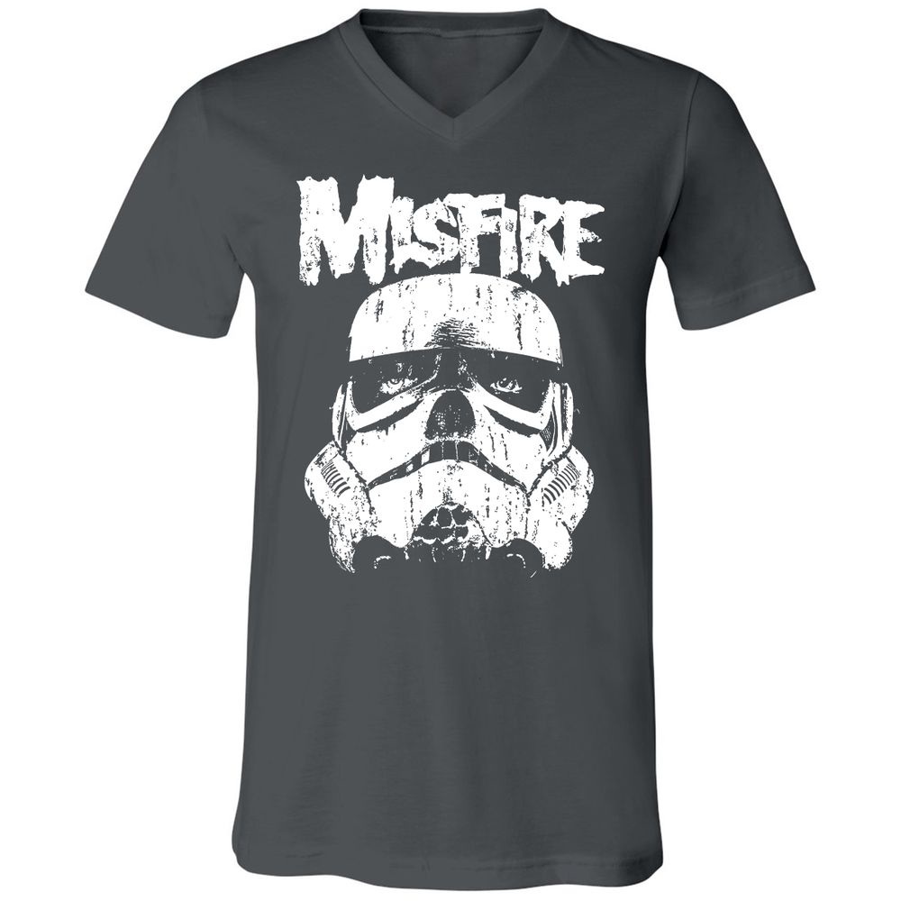 Unisex V-Neck T-Shirt - DYPZNWVS - Asphalt - 12