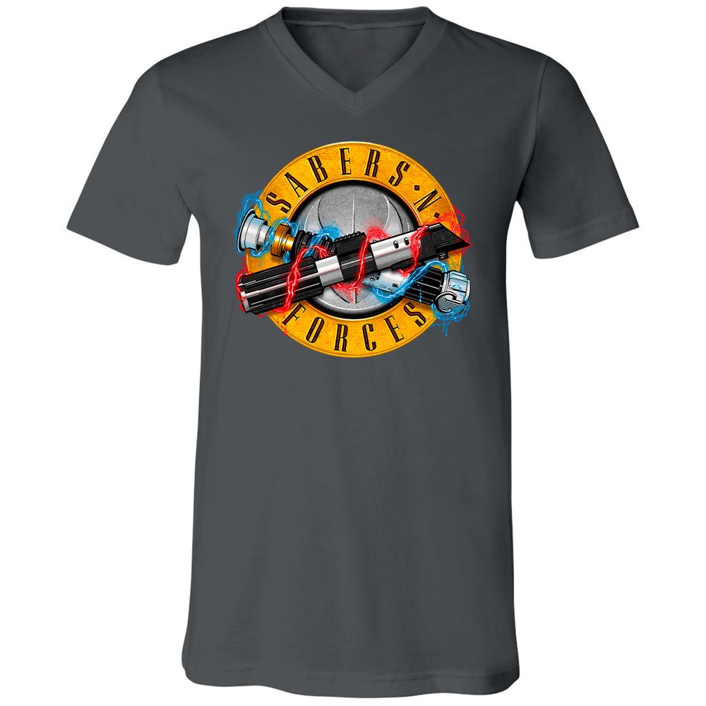 Unisex V-Neck T-Shirt - H4A2SGN2 - Asphalt - 12