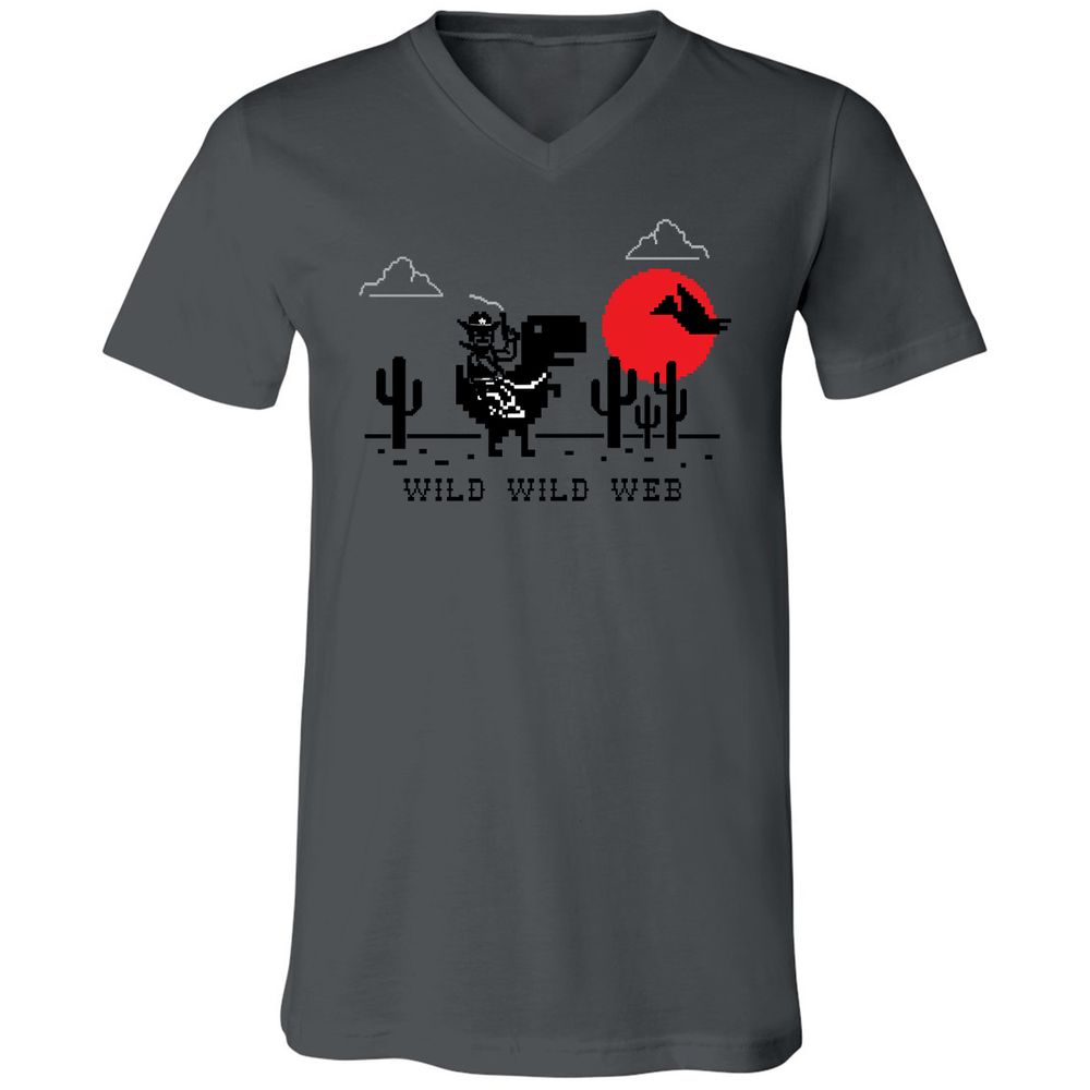 Unisex V-Neck T-Shirt - MFUMP5DT - Asphalt - 12