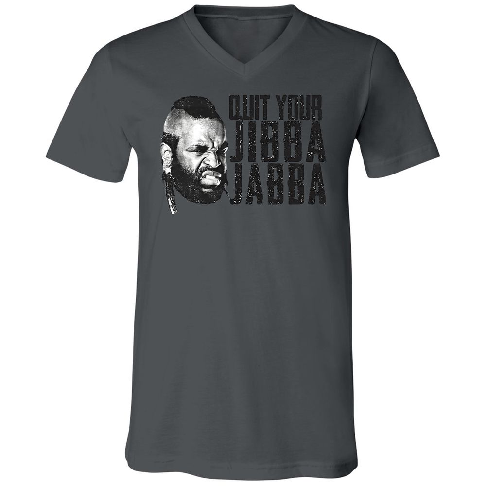 Unisex V-Neck T-Shirt - TLUMHTFQ - Asphalt - 12