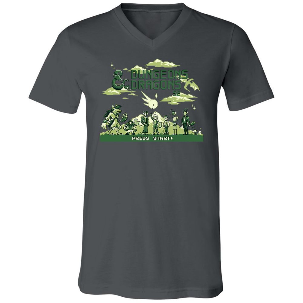 Unisex V-Neck T-Shirt - V142YPW3 - Asphalt - 12