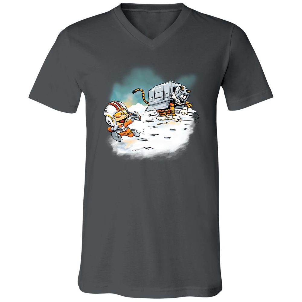 Unisex V-Neck T-Shirt - 8GXEC35N - Asphalt - 12