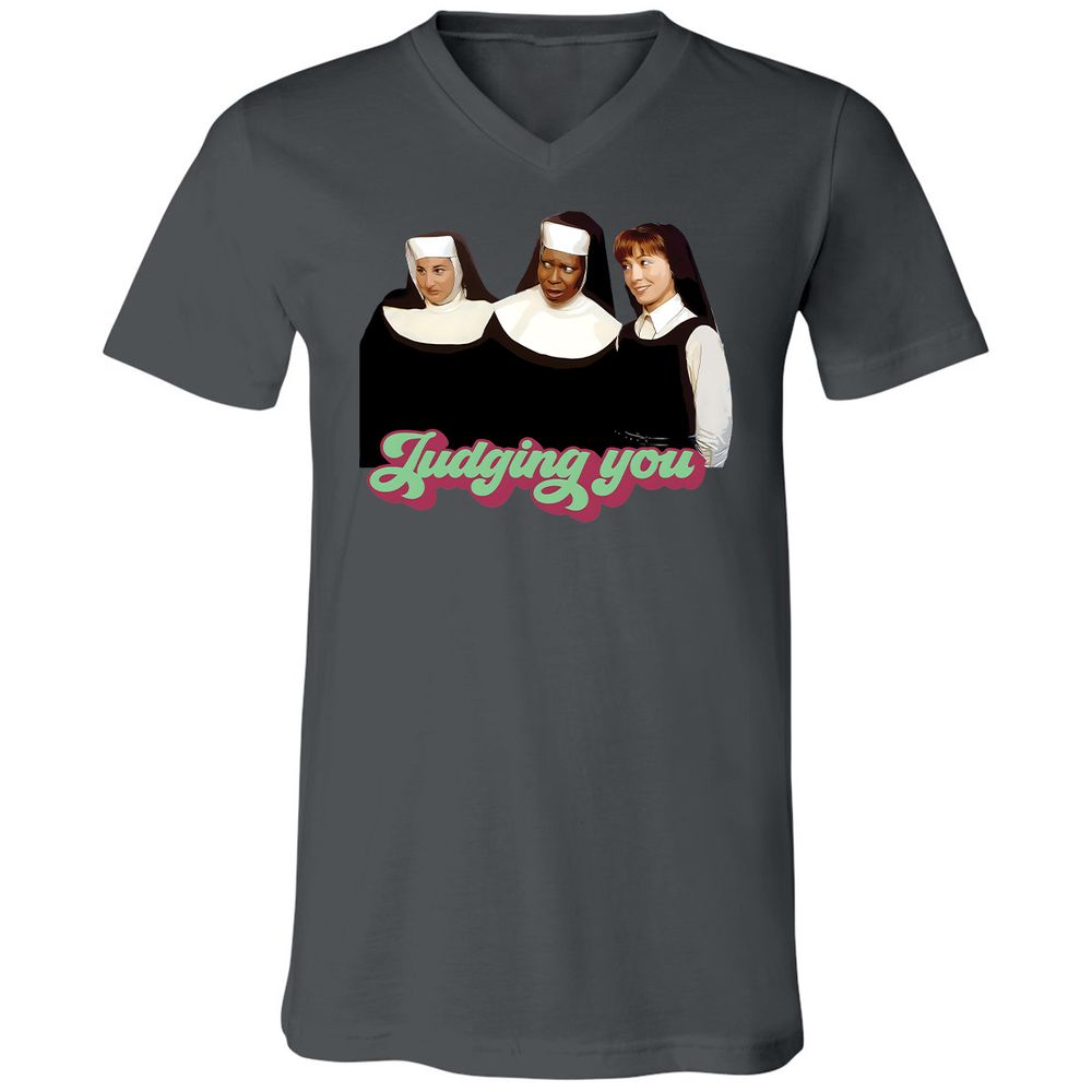 Unisex V-Neck T-Shirt - SXHT8TB6 - Asphalt - 12