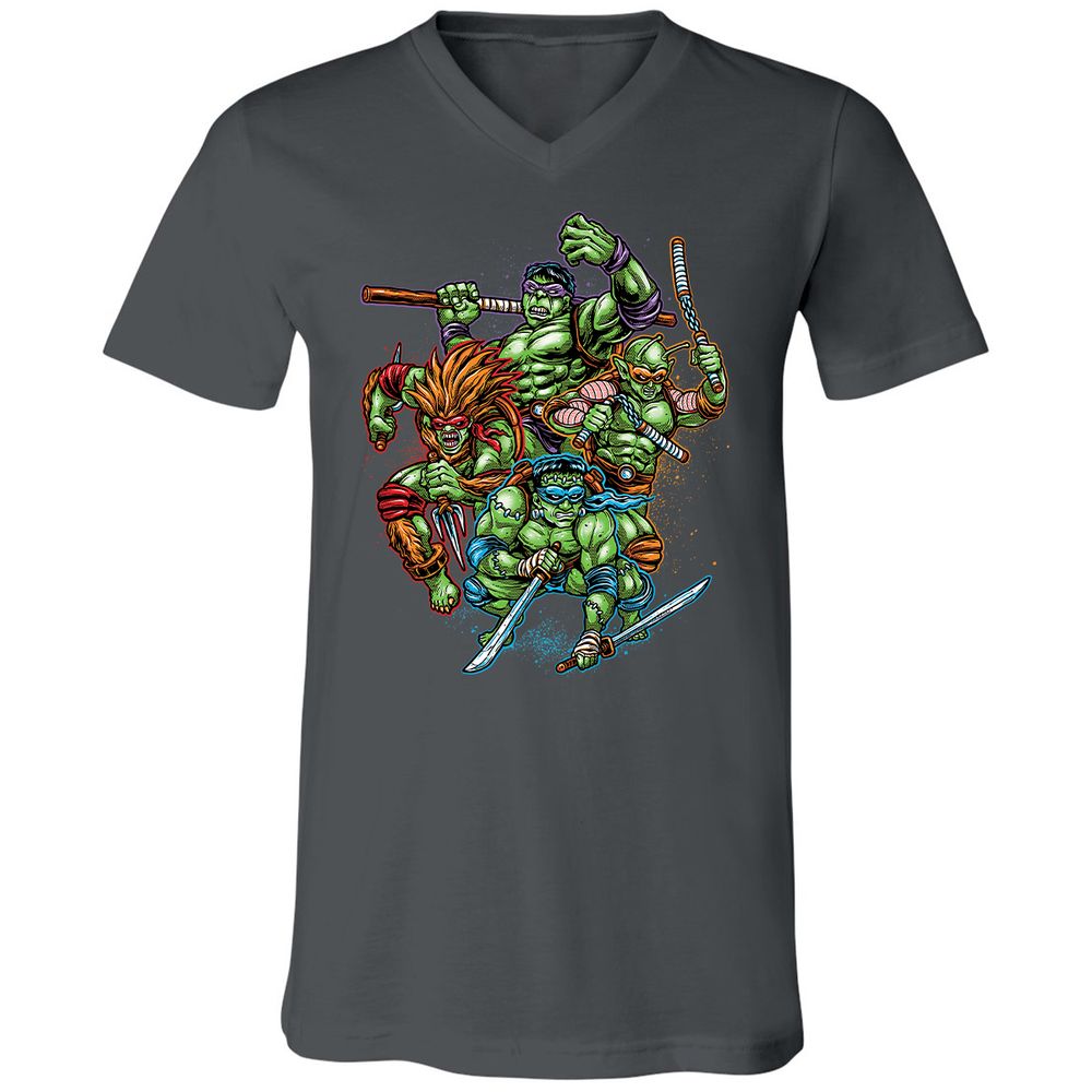 Unisex V-Neck T-Shirt - 89PUVF6B - Asphalt - 12