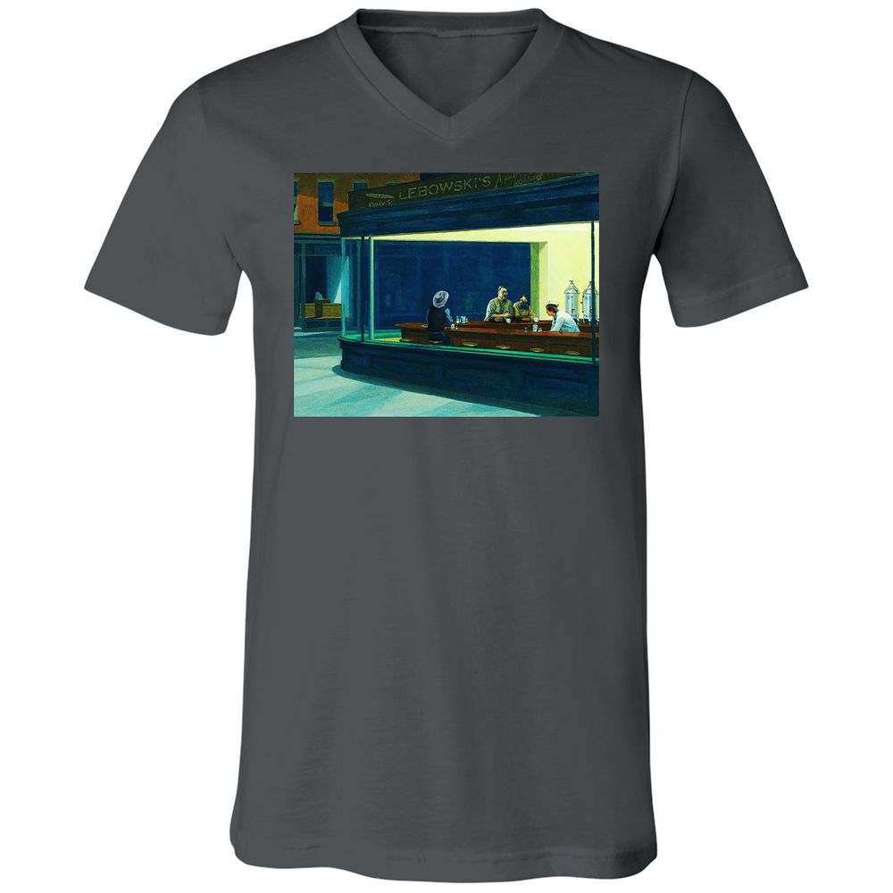 Unisex V-Neck T-Shirt - H44PJC6B - Asphalt - 12