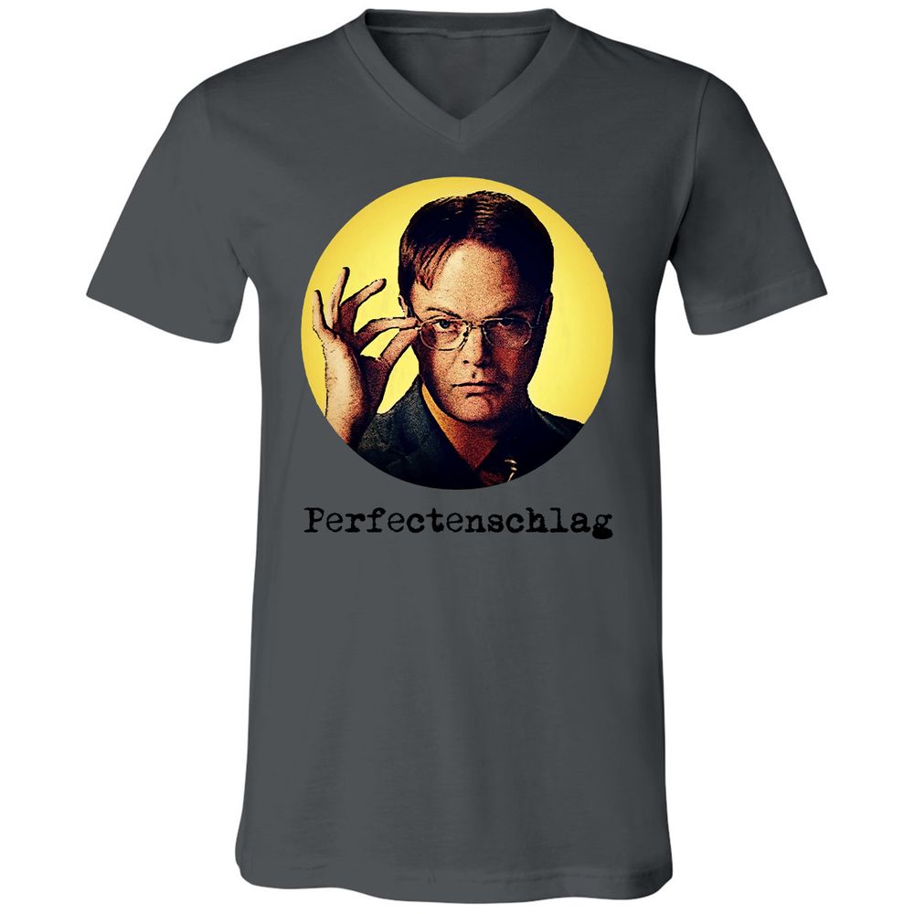 Unisex V-Neck T-Shirt - B7UVLTZT - Asphalt - 12