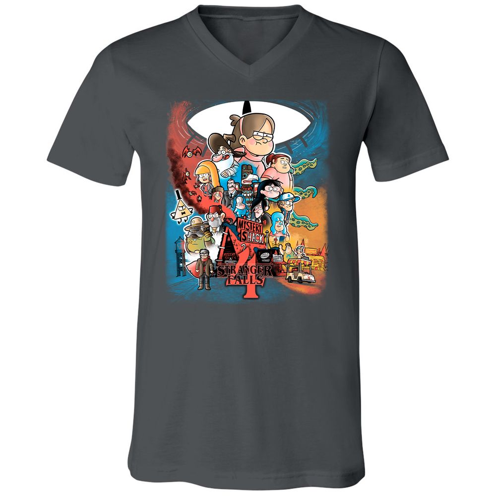 Unisex V-Neck T-Shirt - GCFG8GLY - Asphalt - 12