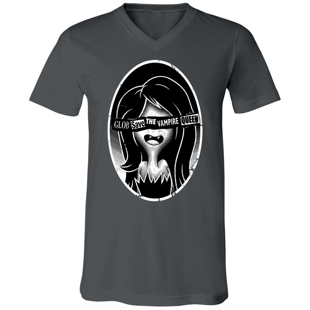 Unisex V-Neck T-Shirt - XGQY5MLQ - Asphalt - 12