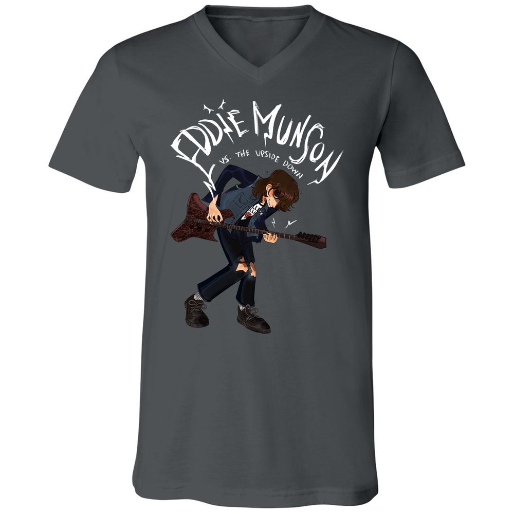 Unisex V-Neck T-Shirt - MAWNN1PX - Asphalt - 12