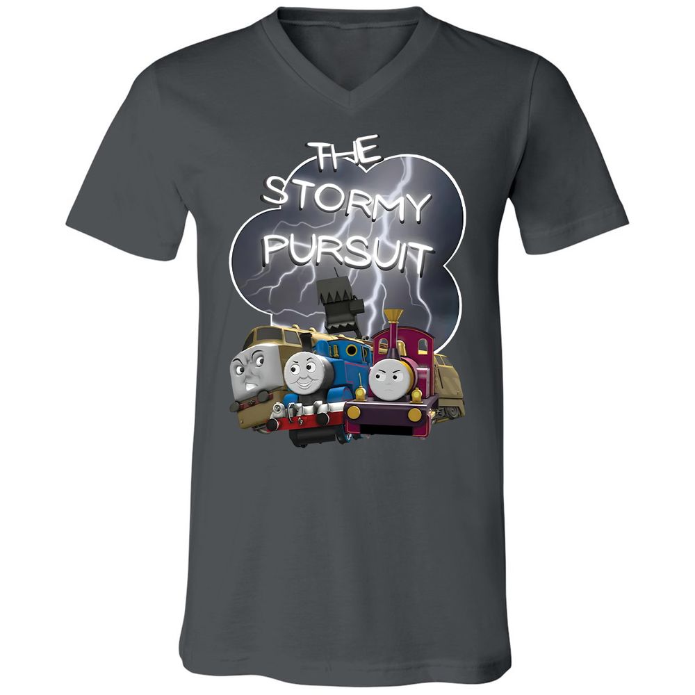 Unisex V-Neck T-Shirt - 465VYU2L - Asphalt - 12