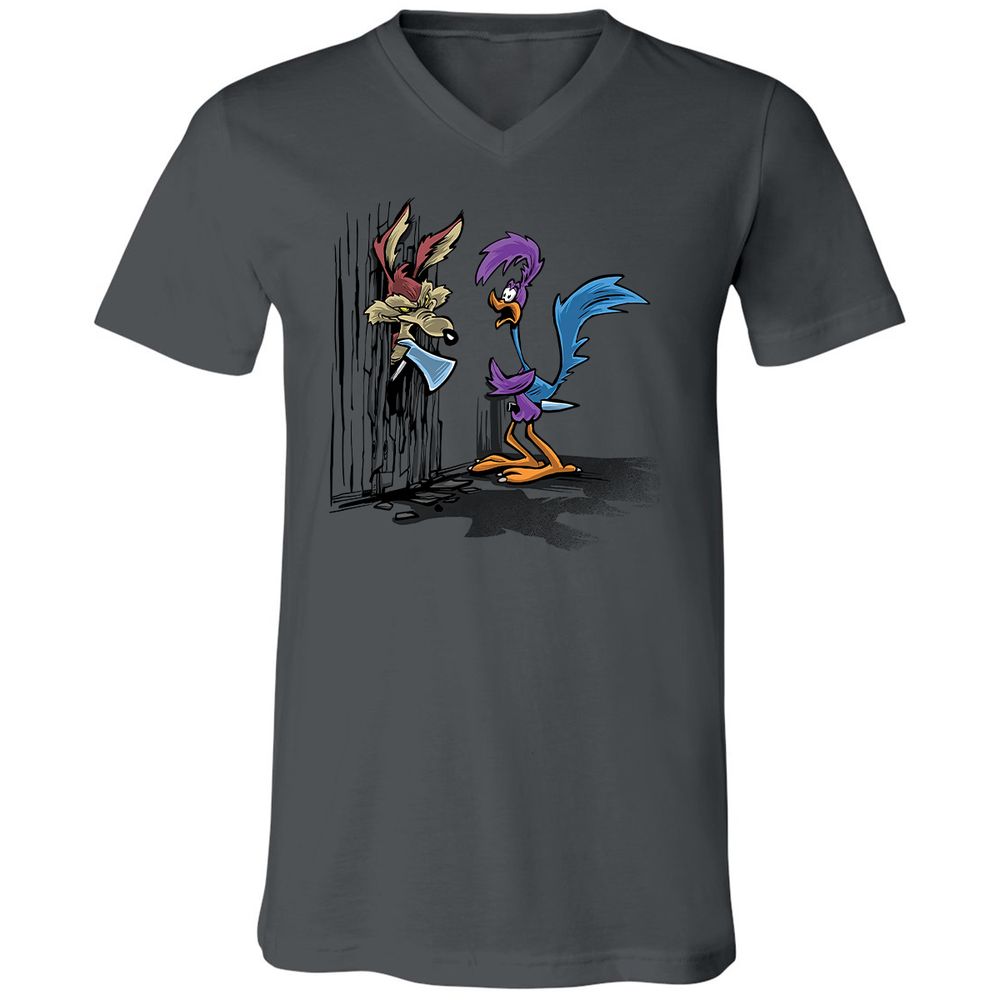 Unisex V-Neck T-Shirt - 45GNGDC7 - Asphalt - 12