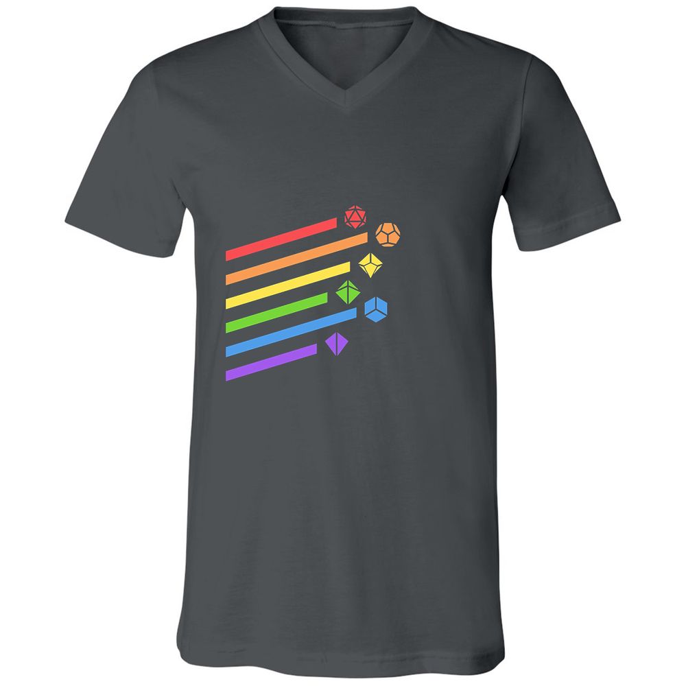 Unisex V-Neck T-Shirt - 3FU8XR7Z - Asphalt - 12