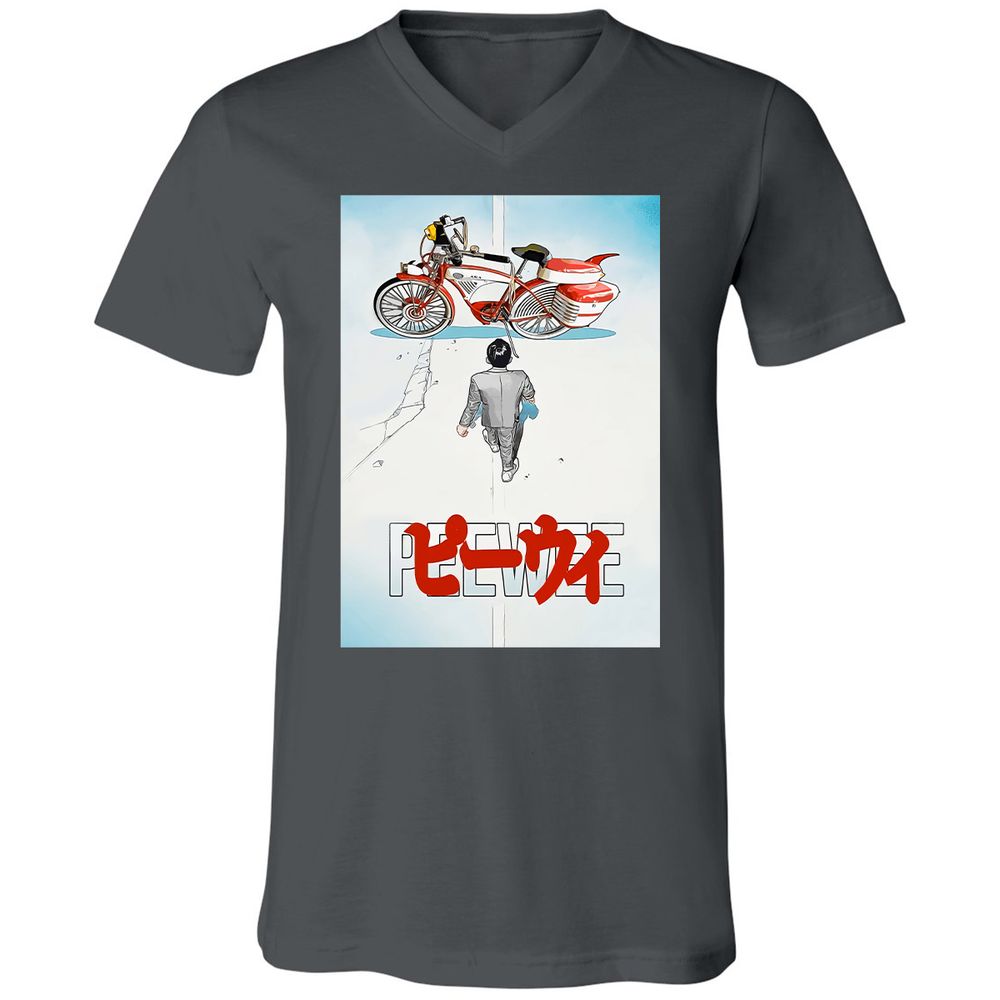 Unisex V-Neck T-Shirt - TMHYBTJ2 - Asphalt - 12