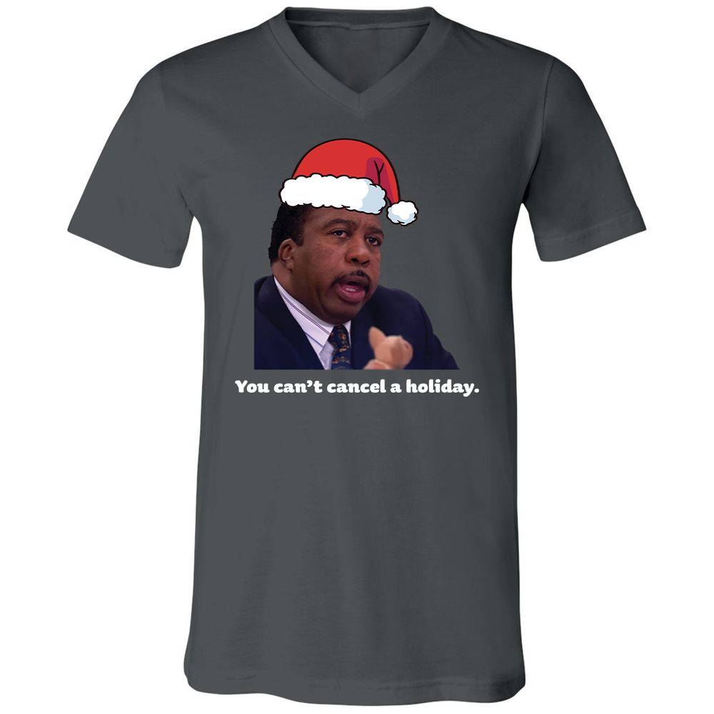 Unisex V-Neck T-Shirt - XZK6U3S8 - Asphalt - 12