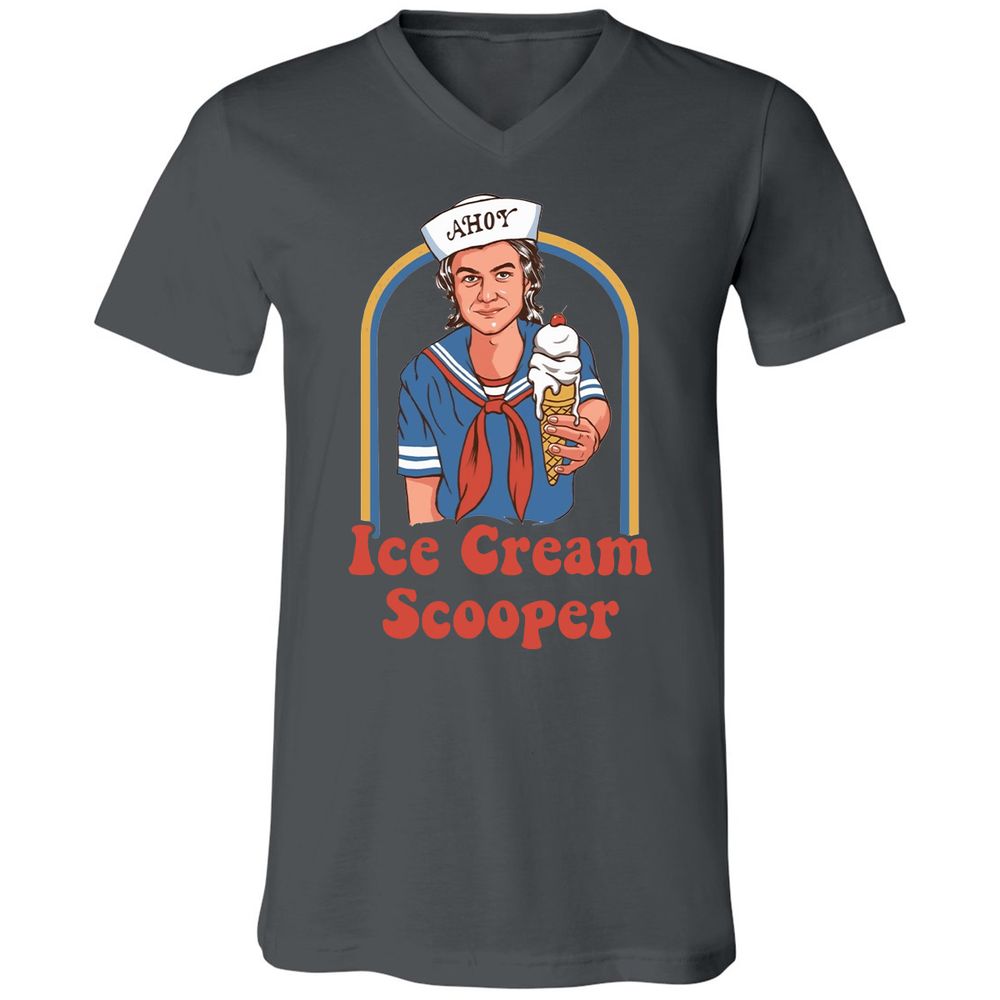 Unisex V-Neck T-Shirt - 7W7LL9UV - Asphalt - 12