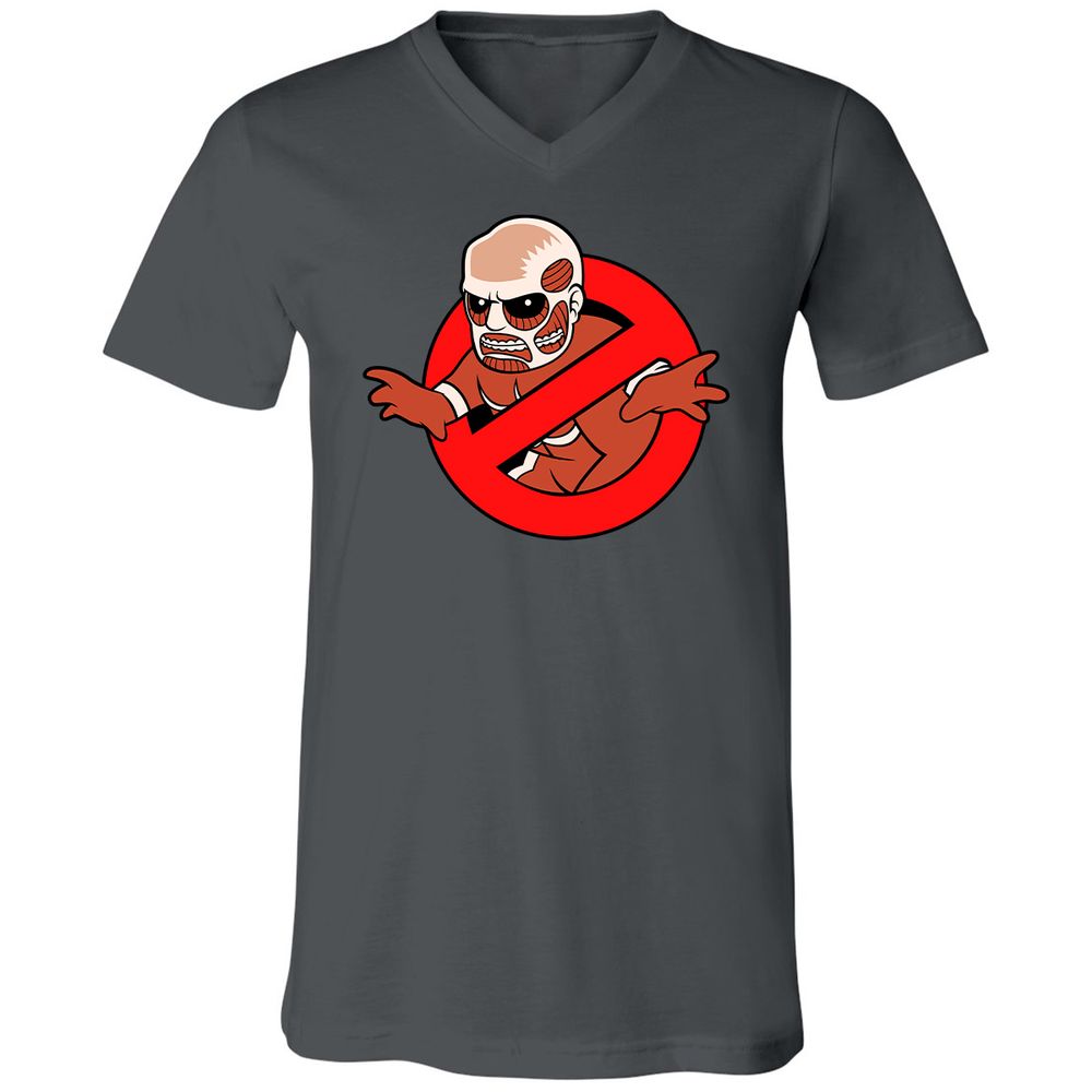 Unisex V-Neck T-Shirt - M5MQYZ7T - Asphalt - 12