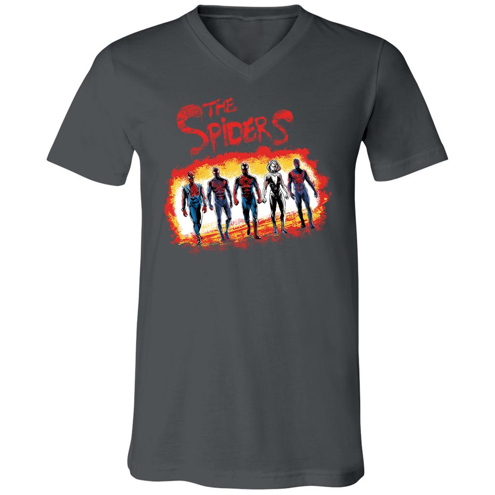 Unisex V-Neck T-Shirt - 6V7BQMEZ - Asphalt - 12