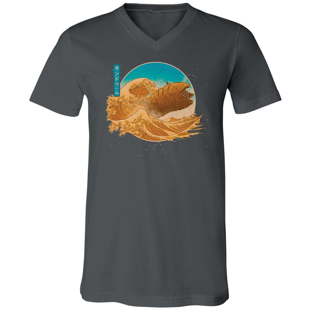 Unisex V-Neck T-Shirt - VXWQQW9Z - Asphalt - 12