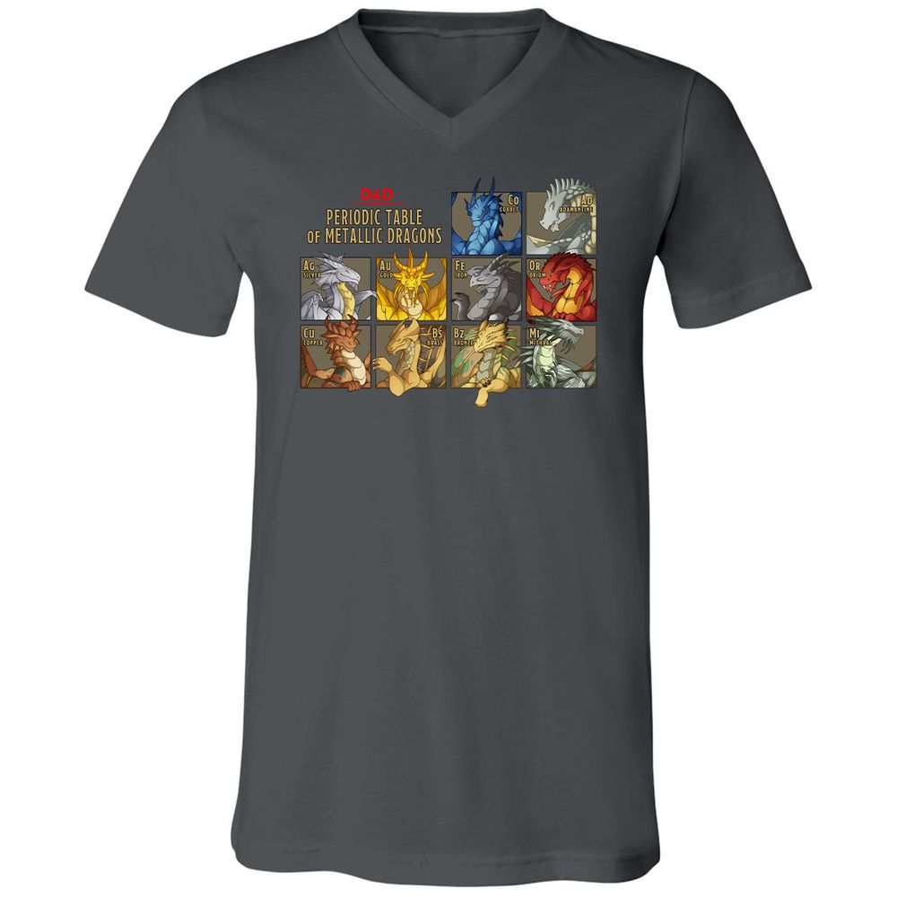 Unisex V-Neck T-Shirt - Y9289P9H - Asphalt - 12