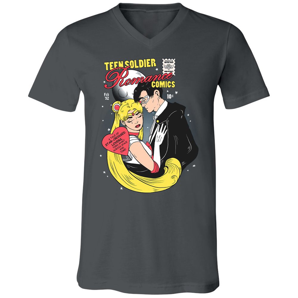 Unisex V-Neck T-Shirt - 93747RWG - Asphalt - 12