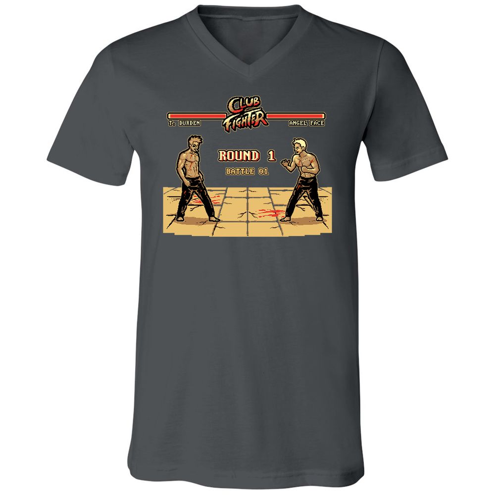 Unisex V-Neck T-Shirt - YW5DZ948 - Asphalt - 12