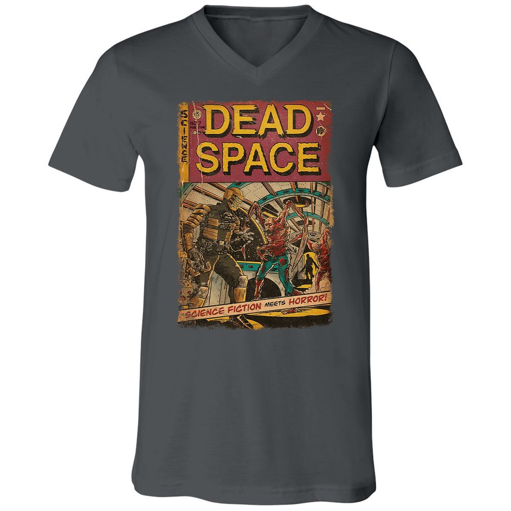 Unisex V-Neck T-Shirt - 7Y1W5J86 - Asphalt - 12