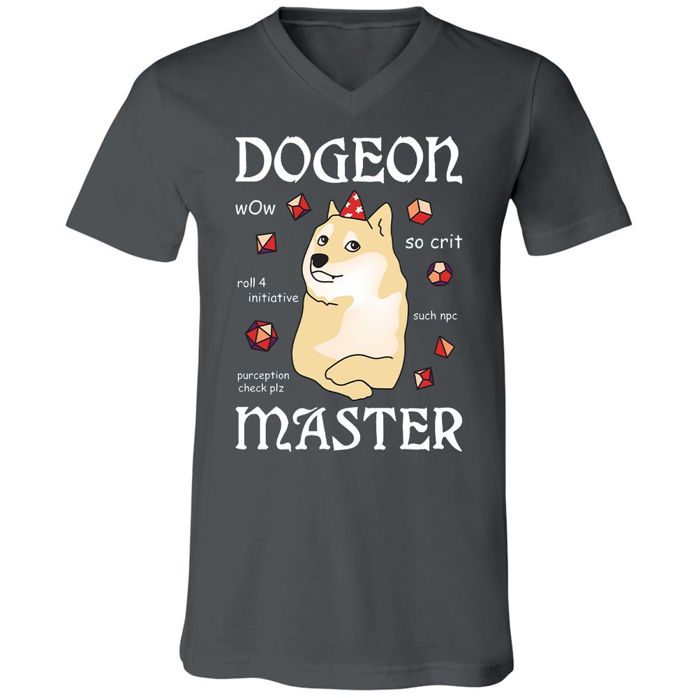 Unisex V-Neck T-Shirt - MUXUJ7DC - Asphalt - 12