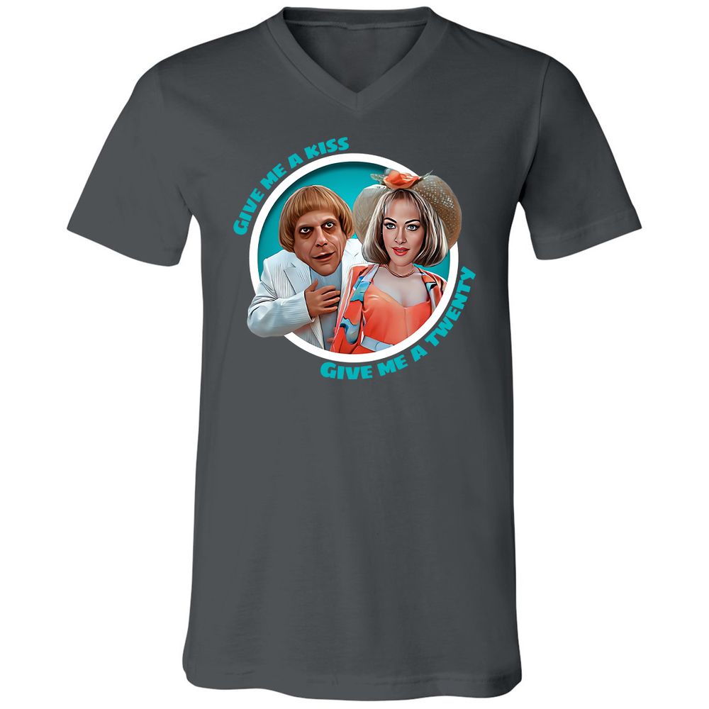 Unisex V-Neck T-Shirt - V1TWMYHN - Asphalt - 12