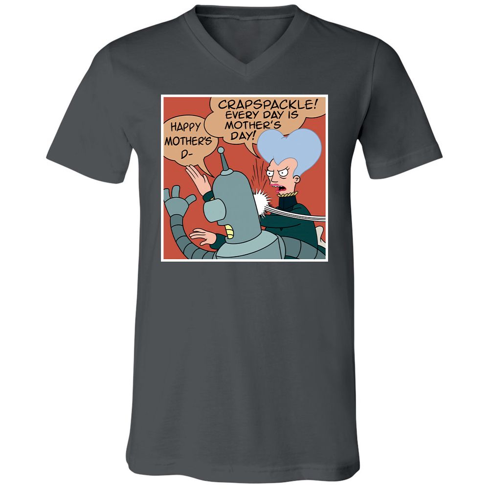 Unisex V-Neck T-Shirt - EB1UMZQA - Asphalt - 12