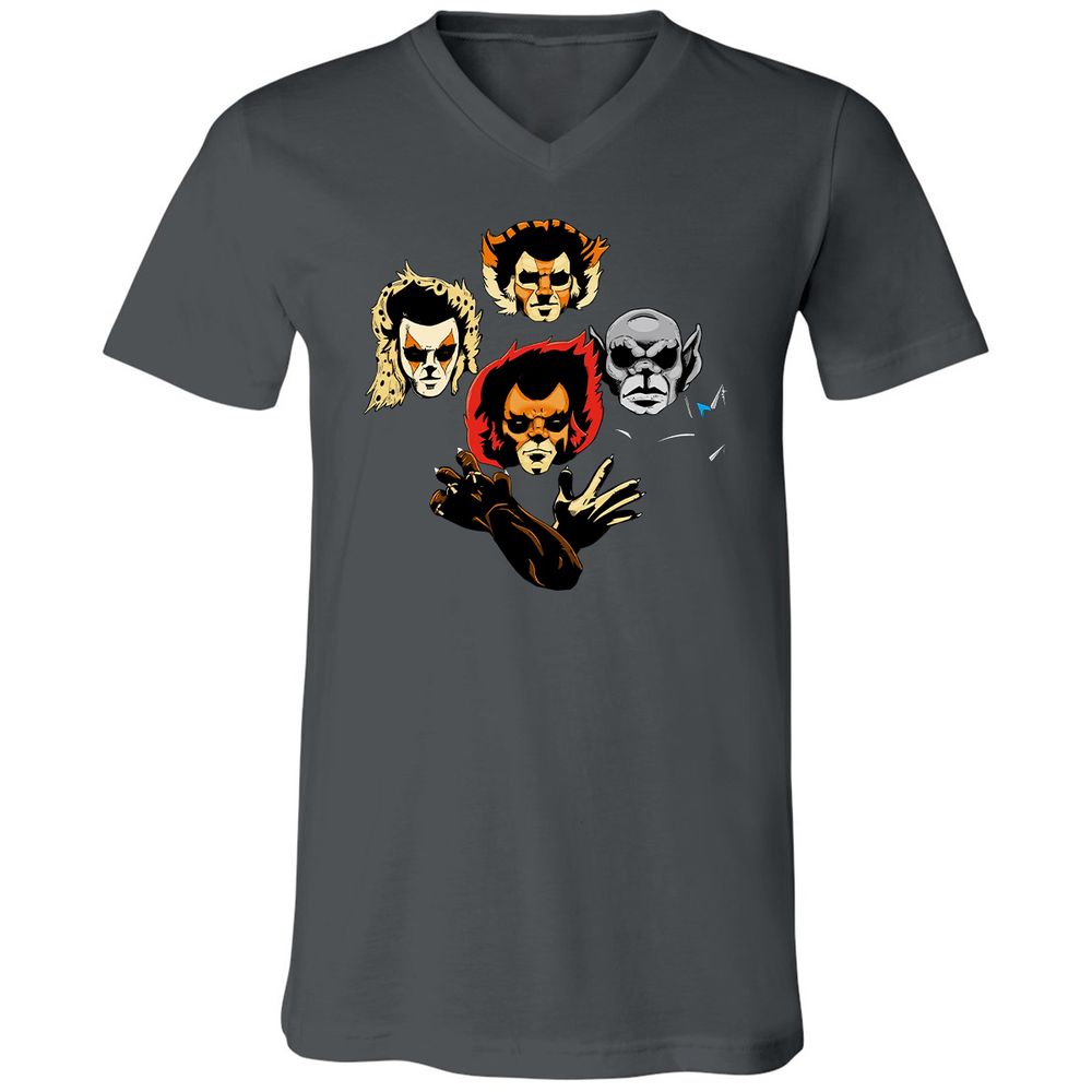 Unisex V-Neck T-Shirt - 4PLA6T9G - Asphalt - 12