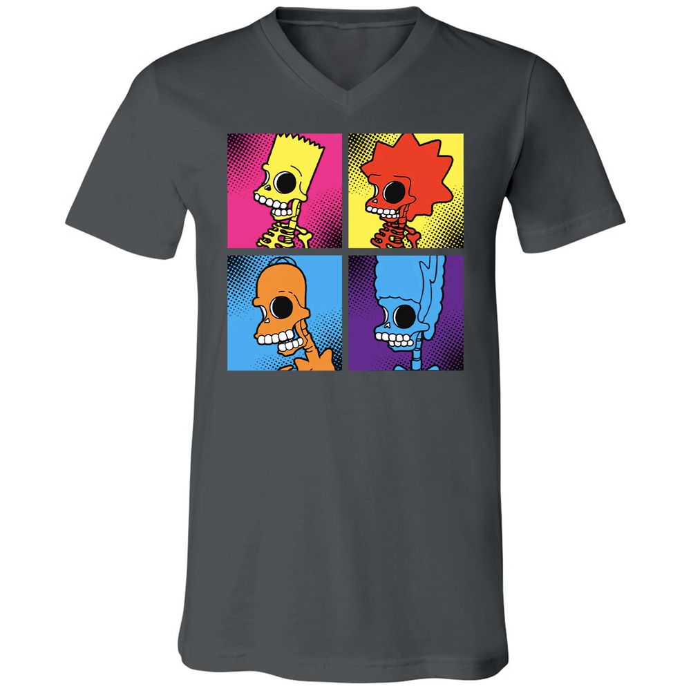 Unisex V-Neck T-Shirt - 5S9KB44U - Asphalt - 12