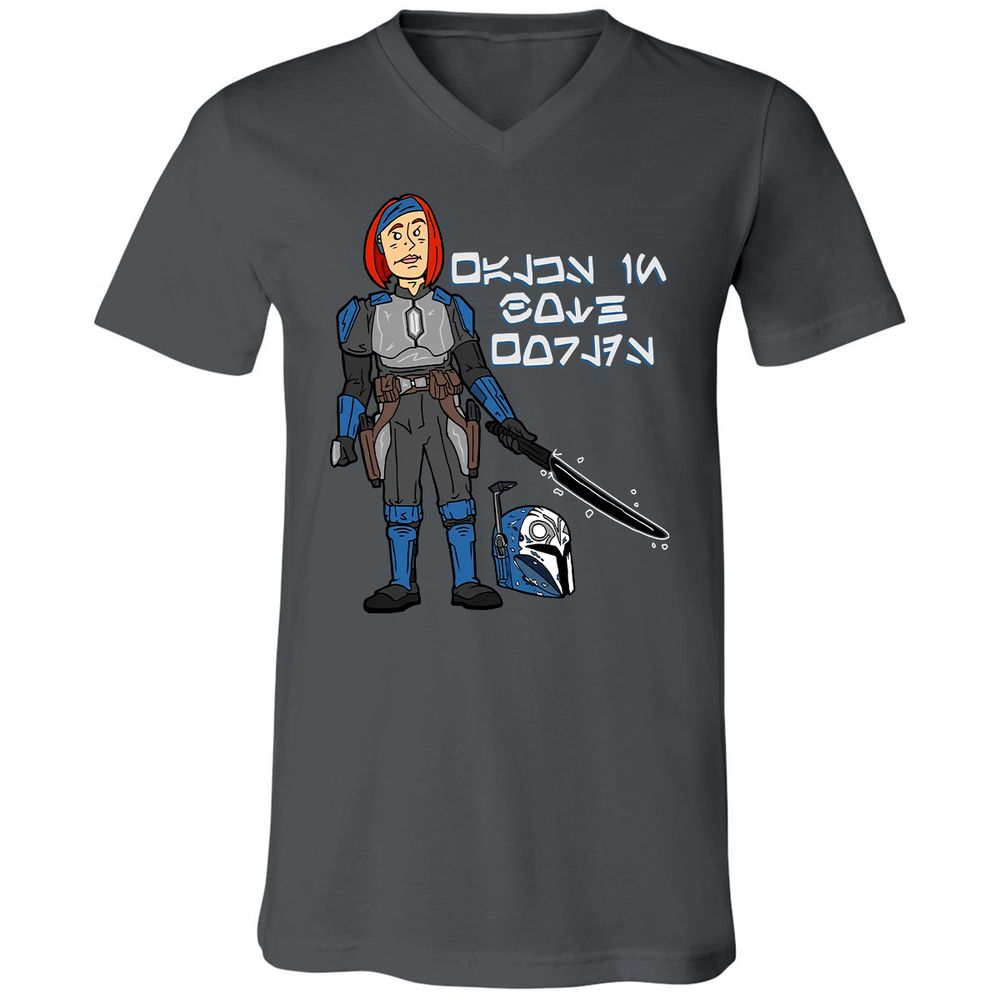 Unisex V-Neck T-Shirt - R6SCAQQV - Asphalt - 12