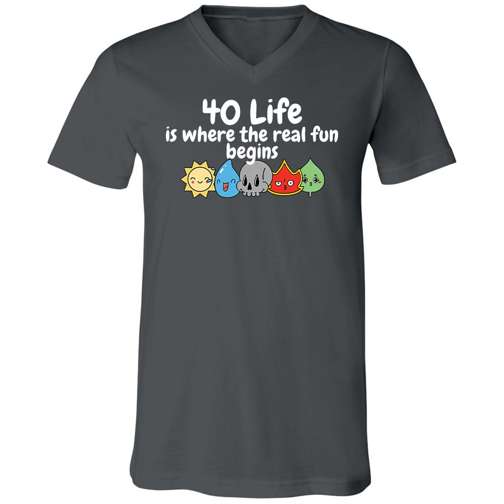 Unisex V-Neck T-Shirt - TD7CPA4V - Asphalt - 12