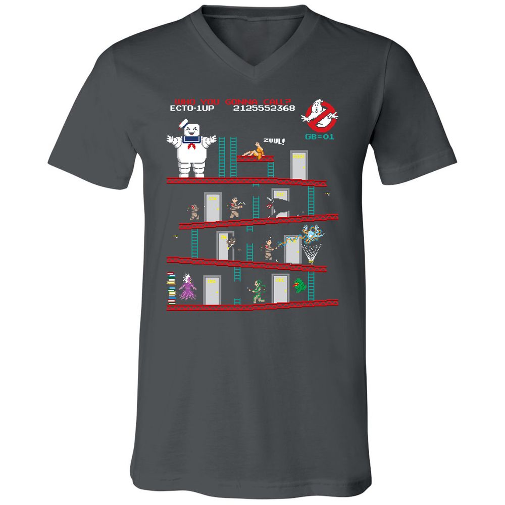 Unisex V-Neck T-Shirt - QUD3YU4T - Asphalt - 12